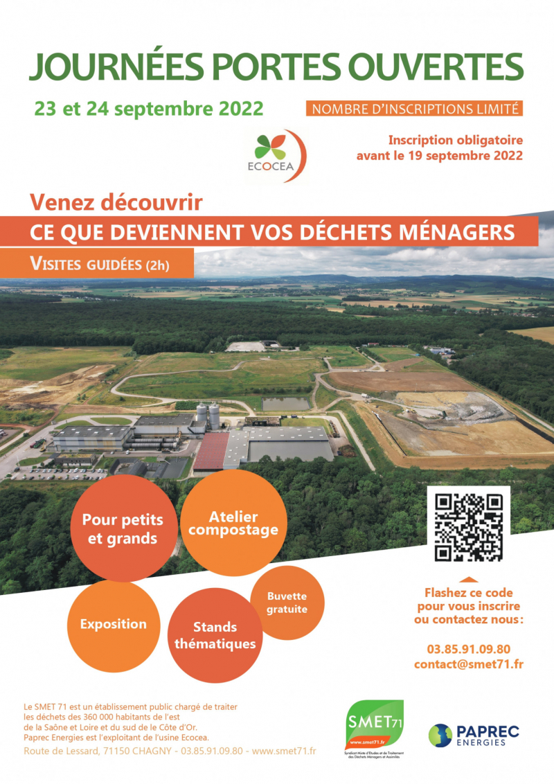Portes ouvertes vendredi 23 et samedi 24 septembre